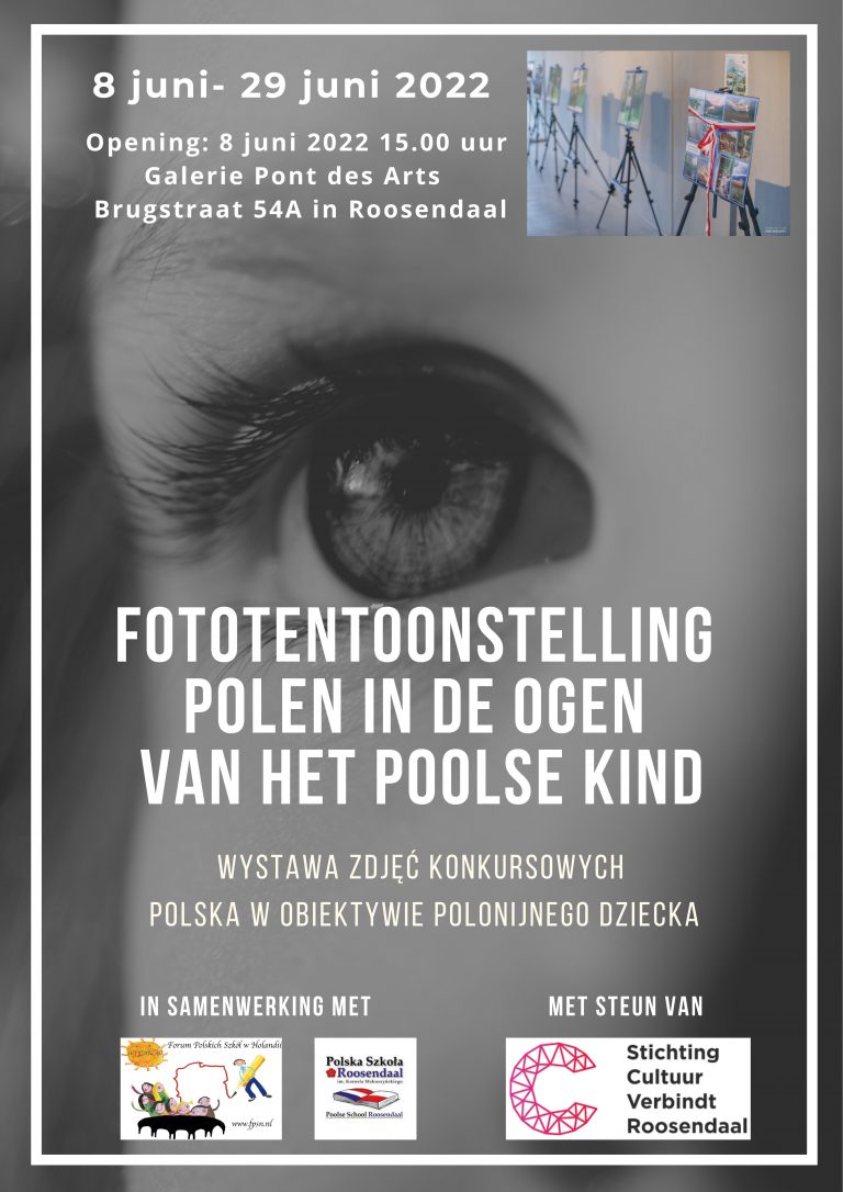 Zaproszenie do Roosendaal na wystawę fotografii „Polska w Obiektywie Polonijnego Dziecka” w Galerie Ponds des Arts