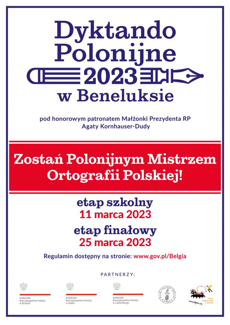 Dyktando Polonijne Beneluks – zaproszenie